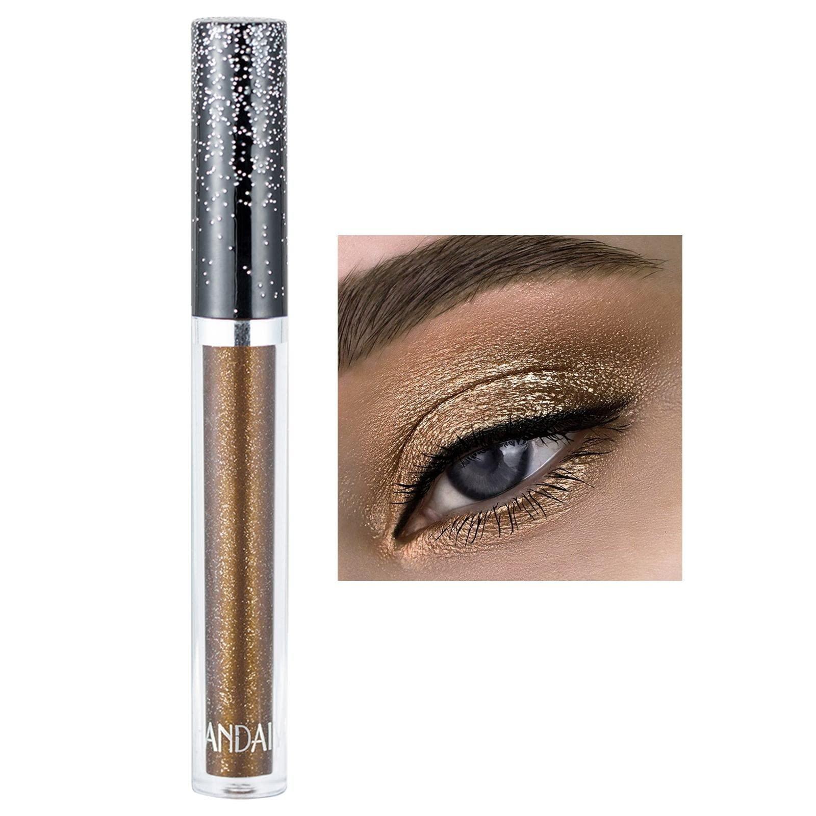 Fujiuia Fujiuia Eyes Makeup - White Highlighter Diamond Eye Single Shadow Makeup Tear 12-Color 2.5ml Shadow Eye Silkworm Shadow Eye Shiny Pearly Eyeshadow (I, One Size)