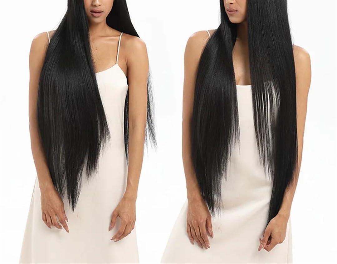 Wjnvfioo Wjnvfioo Synthetic Straight Lace Wigs Long Straight Hair Lace Front Wig Woman Natural Long Straight Synthetic Wig F5-6A Lace Front#38inches
