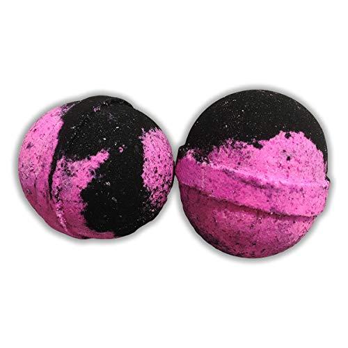 Gears Out Pretty Pink Sloth Balls Bath Bombs - Happy Sloth Design - XL Bath Fizzers for Women - Pink and Black, Handcrafted in America, 2 pk