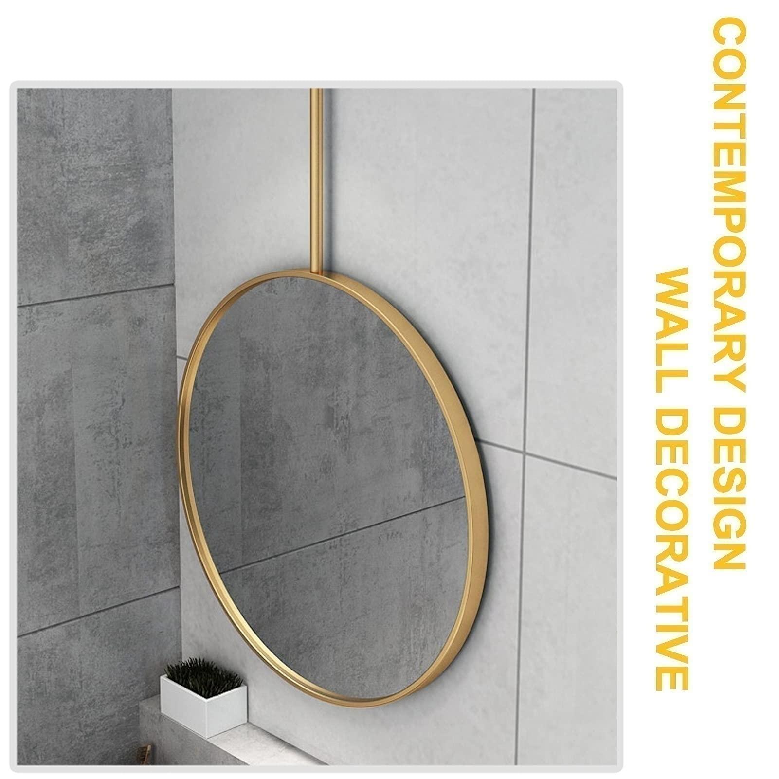 SXBHDM Ceiling Hanging Mirror for Wall Decor, Clean Large Modern Wall Mirror Decorative Mirrors Contemporary Premium Silver Backed Floating Glass, Bathroom Vanity Mirror, Modern Design (Color : MDF Back, S