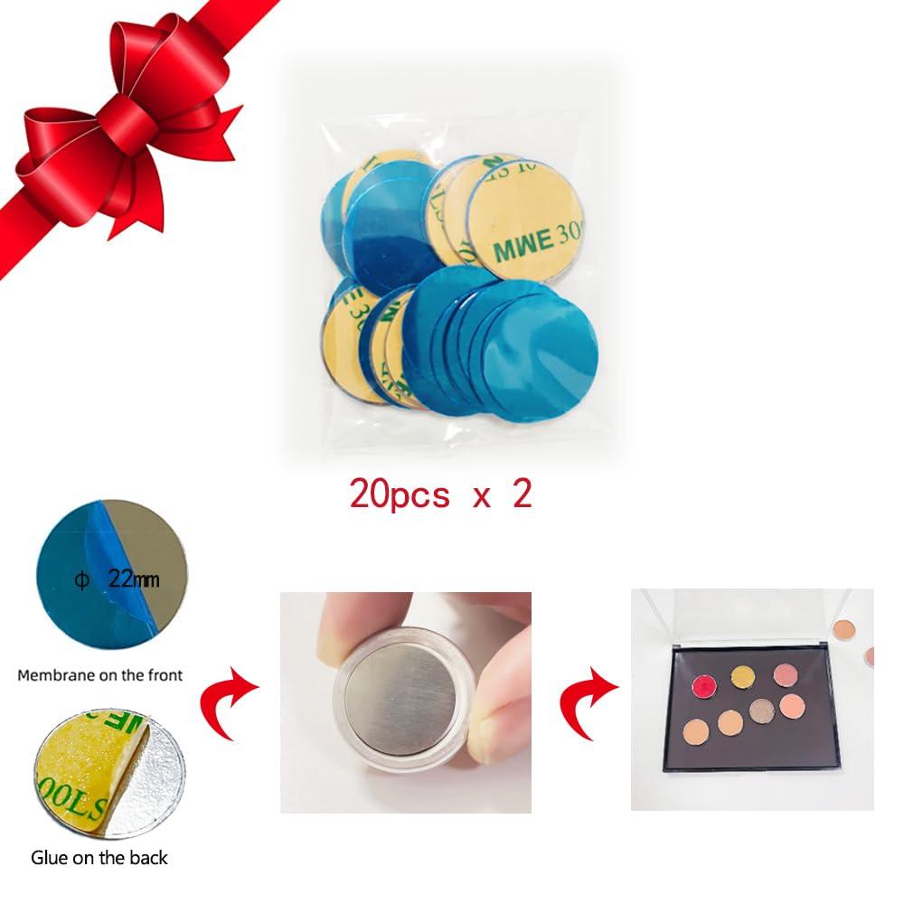 UDTIP UDTIP 2 Pack XL large Magnetic Makeup Palette with Clear Top, Empty Cosmetics Pan Dispensing Storage Box with 40pcs Metal Sticker for DIY Eyeshadow Lipstick Blush Powder- 9.25\'\' x6.57\'\'