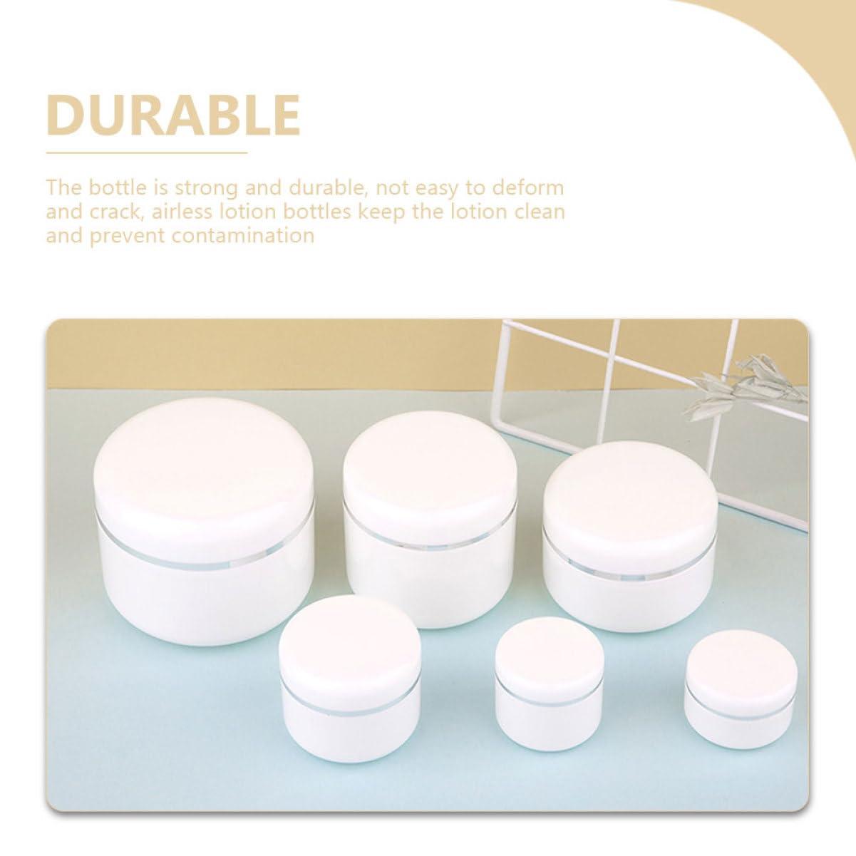 HAPINARY HAPINARY 8pcs Cream Box Cream Bottle Cream Holder Travel Cosmetic Bottles Cream Sample Bottles Round Lotion Bottles Lotion Container Cream Bottle with Lids Leak-proof Cream Jars White Pp