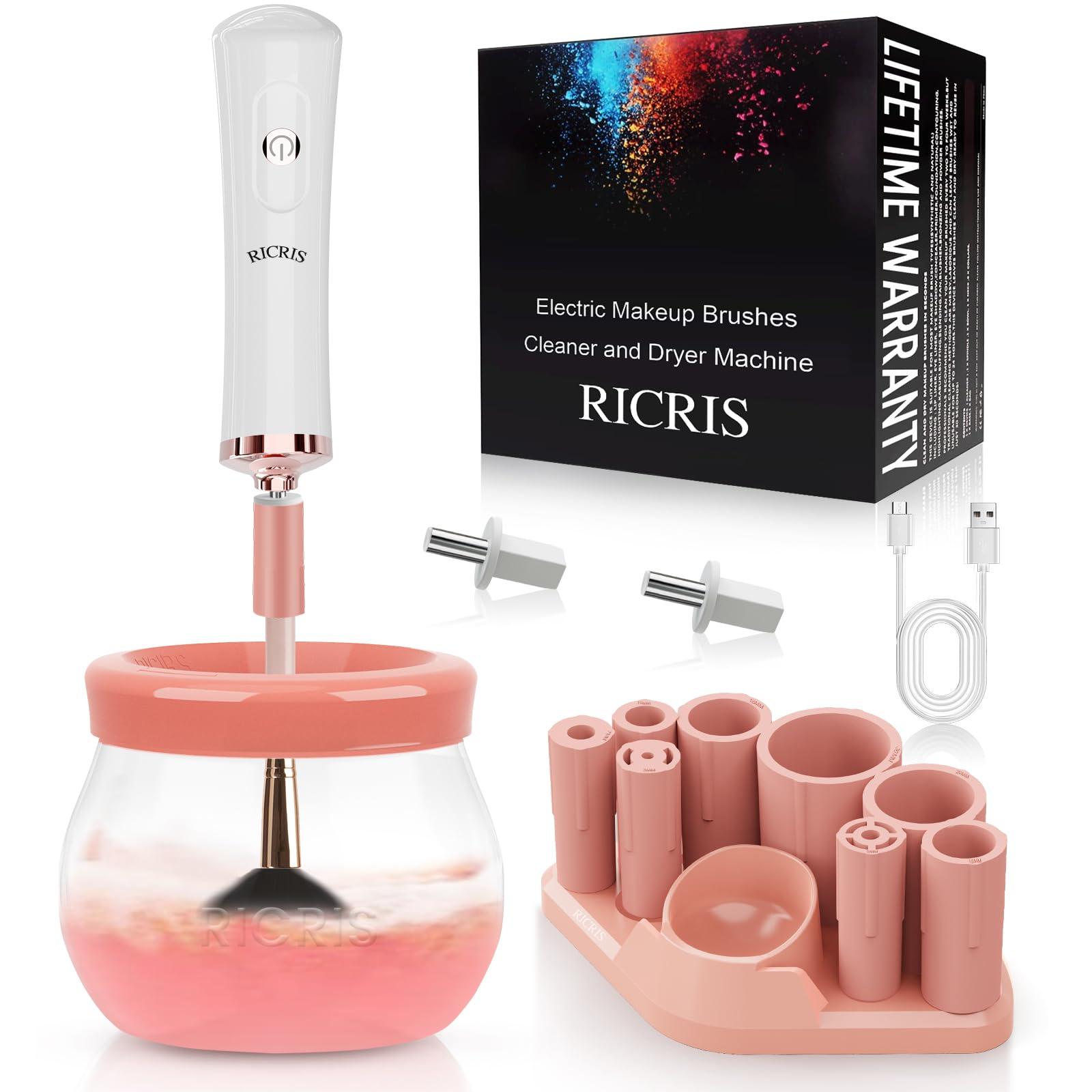 RICRIS RICRIS Electric Makeup Brush Cleaner Machine - Ultra Fast USB Make Up Brush Washer and Dryer - Automatic Cosmetic Brush Cleanser Tool Clean and Dry in Seconds for Beauty Women, Girls
