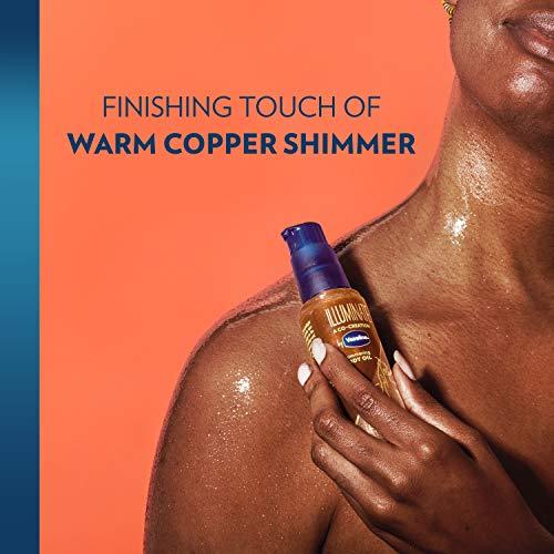 Vaseline Vaseline Illuminate Me Shimmering Body Oil Created for Melanin Rich Skin, Illuminates Skin with Finishing Touch of Shimmer for Glowing Skin 3.3 oz