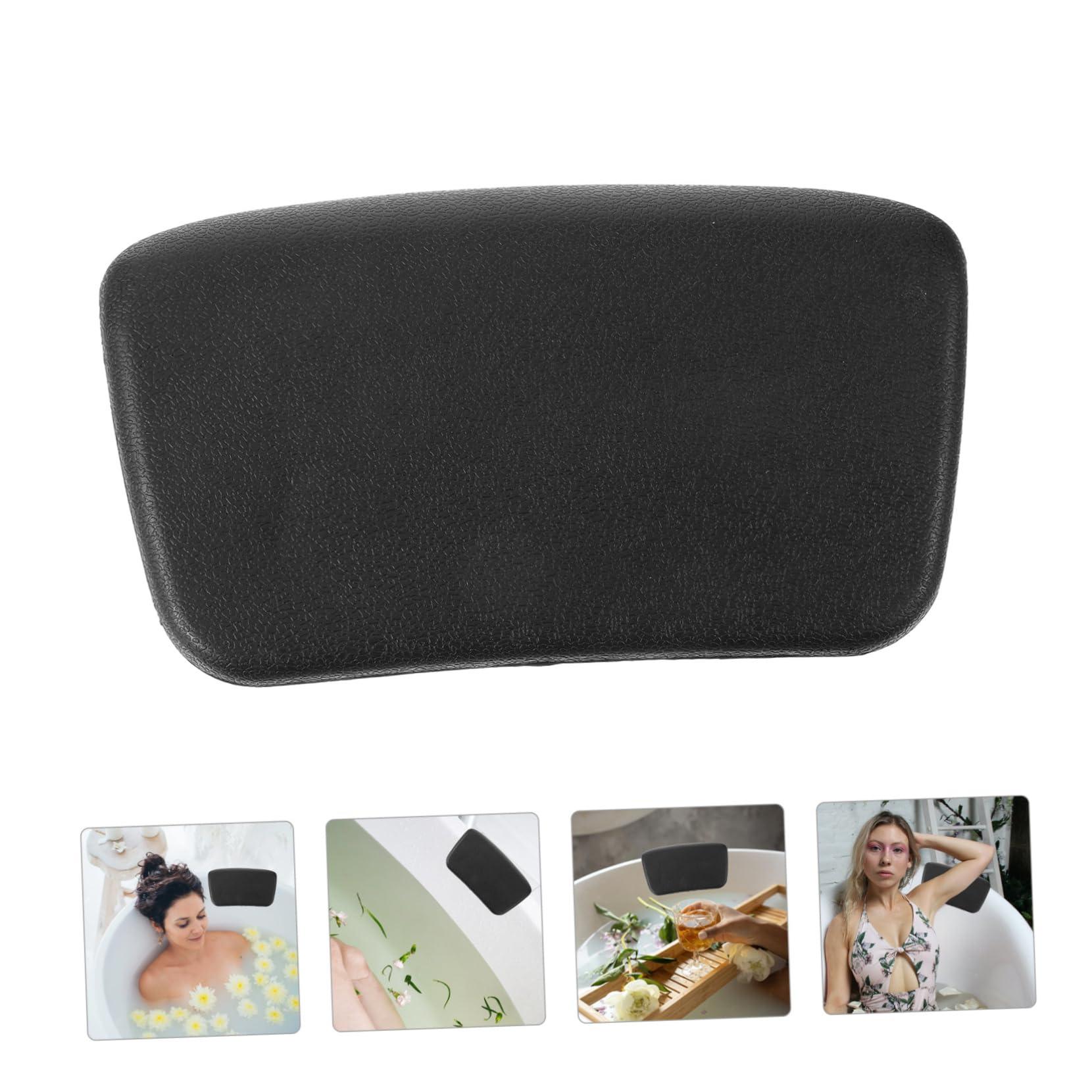 Toddmomy Toddmomy Neck for Bathtub Pillows Water Bathtub Cushion Tubs Shower Portable Relaxing Bathtub Plane Collapsible Bathtub Travel Bathroom Mat Black PVC