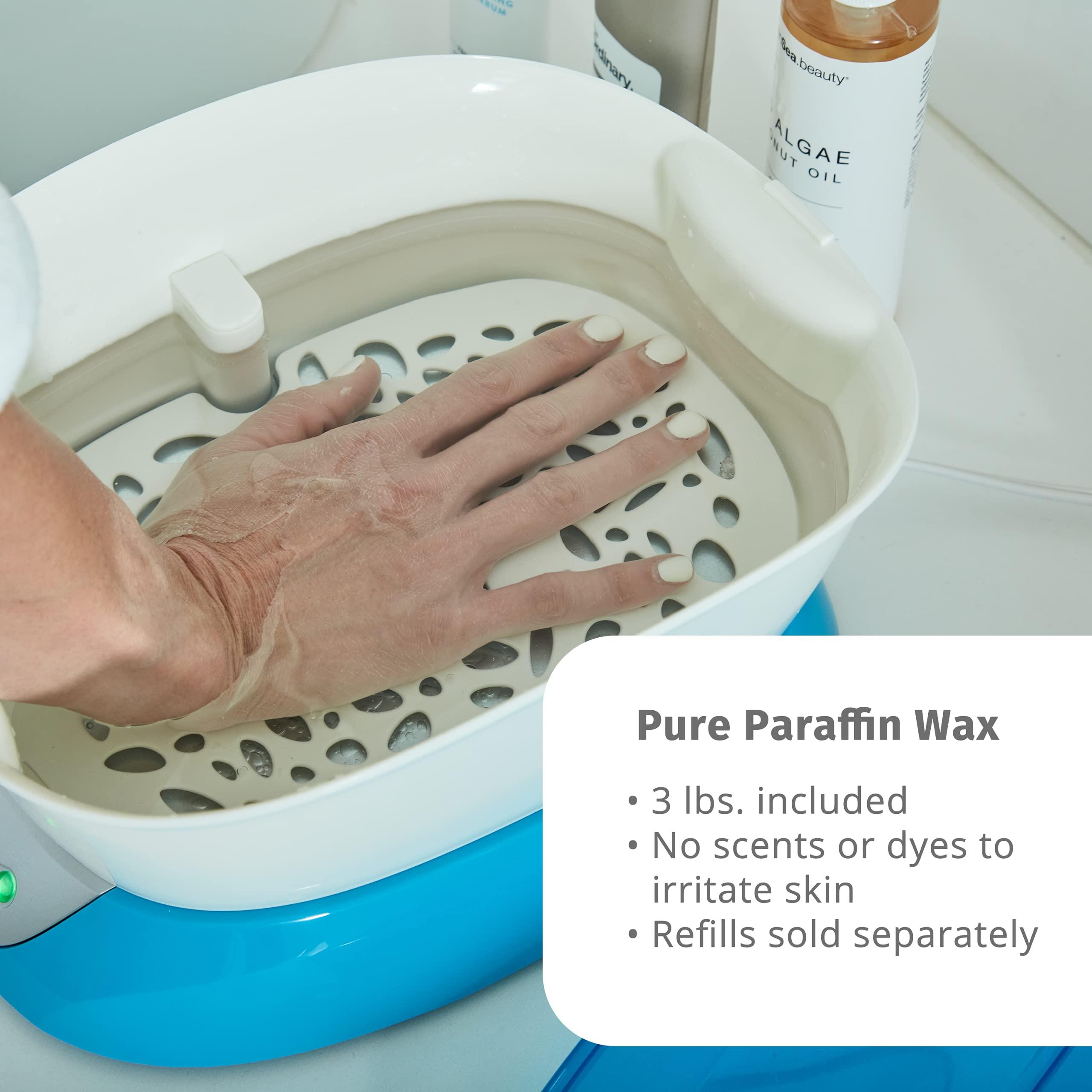 Homedics Homedics Paraffin Wax Machine for Hands - Hypoallergenic Hot Wax Hand Therapy Machine to Soothe and Moisturize Hands - Includes 3 Pounds of Wax and 20 Hand Liners
