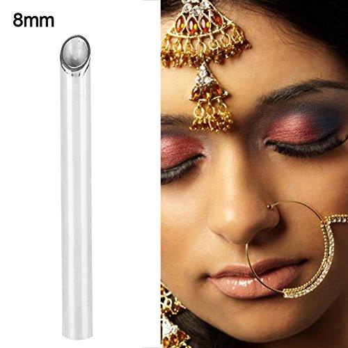 Simlug Piercing Needles, Stainless Steel Piercing Receiver Tube, Body Jewelry Holding Piercing Tool for Ear Nose Belly Tongue Nipple Eyebrow (8mm)