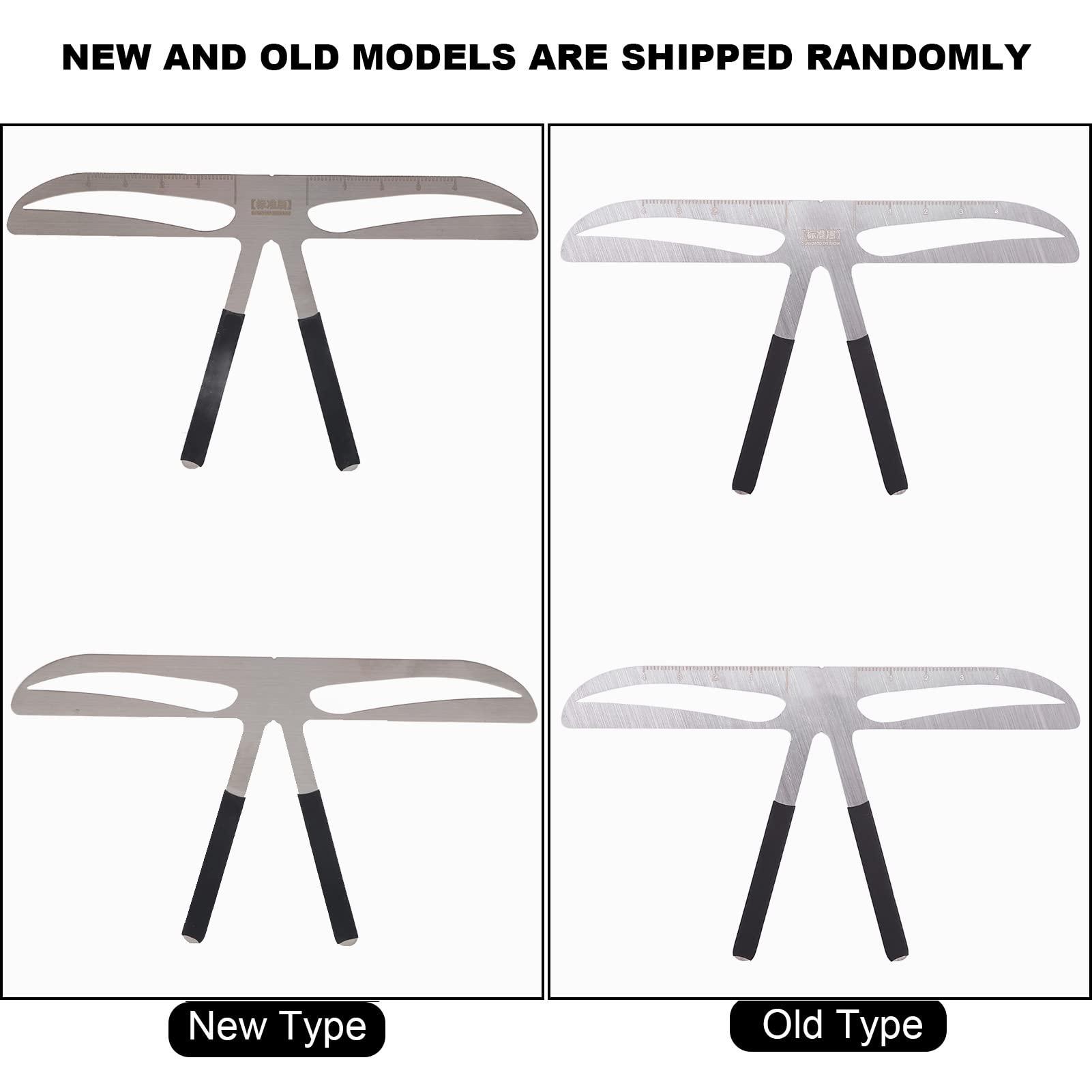 GOTOTOP Permanent Eyebrow Ruler Eyebrow Measure Balance Extension Ruler, Three Point Positioning Design Eyebrow Shape Stencil (Standard Eyebrows)