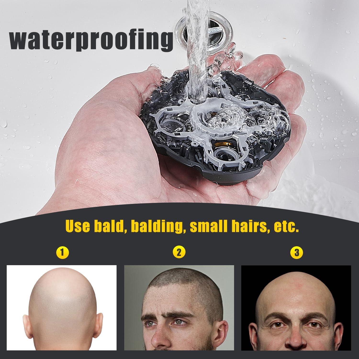 TGSBHIO Shaver Replacement Heads Compatible with Microtouch Titanium Head Shaver, for Bald Men 4 Pack