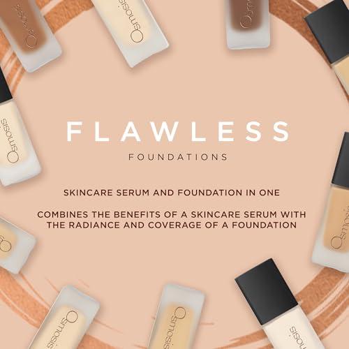OSMOSIS Osmosis Flawless Foundation, Lightweight Liquid Makeup, Medium To Full Coverage, Matte Finish, 10 Shades, Sand 1 Fl Oz