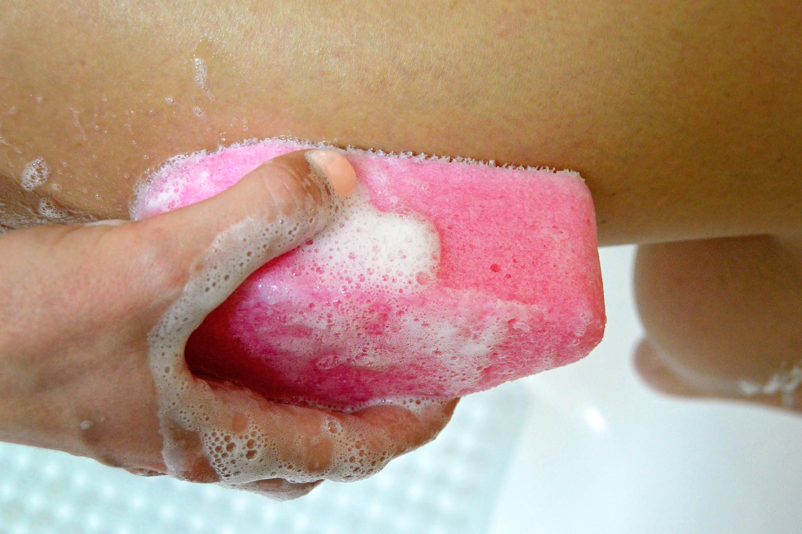 Spongeables Spongeables Anti-Cellulite Body Wash in a Sponge, Moisturizer and Exfoliator, 20+ Washes, Peony Blossom, 2 Count