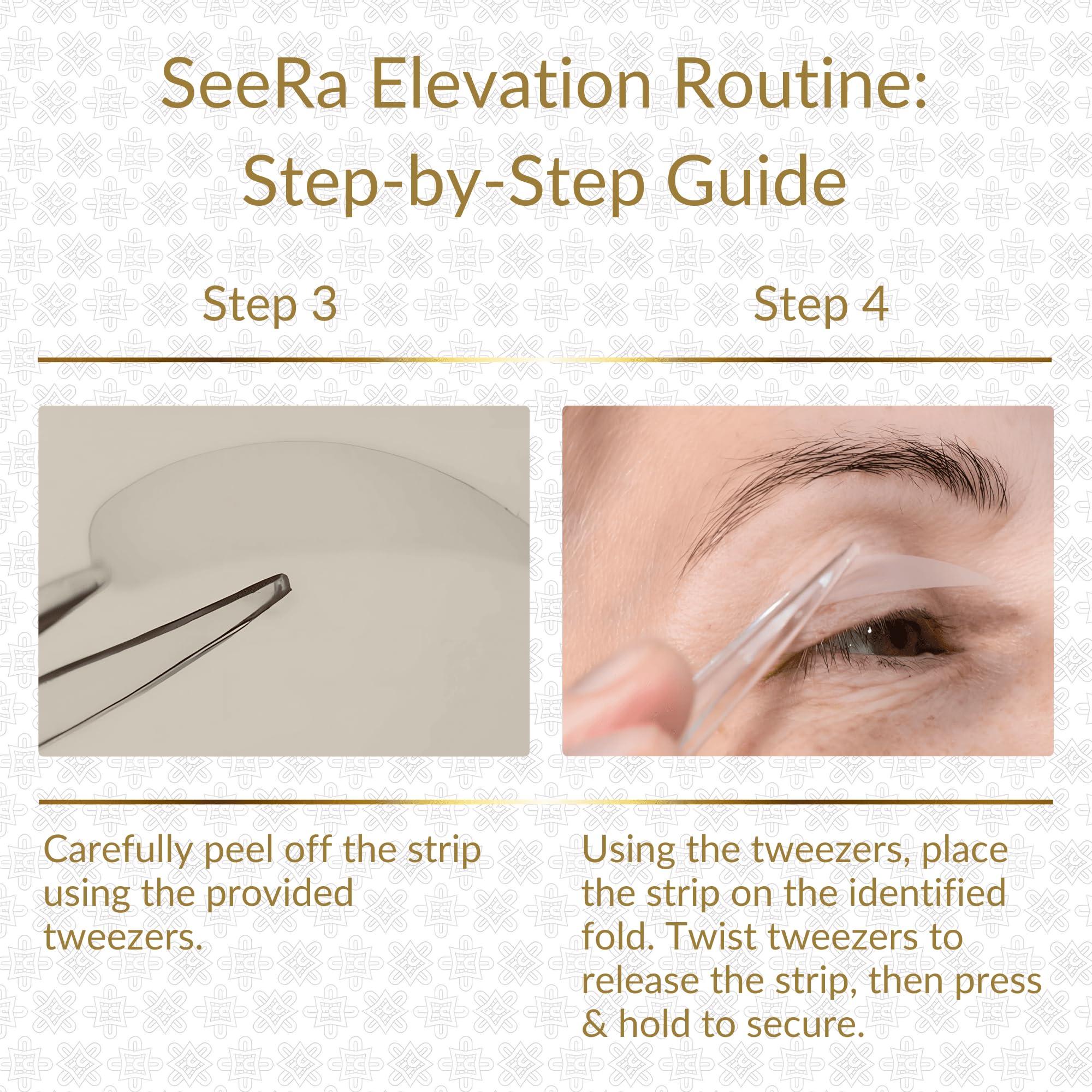 SeeRa SeeRa: Instant Lifting Eyelid Tape for Hooded & Droopy Eyes - Hypoallergenic, Waterproof, Invisible Eye Lift Strips, Non-Surgical, Eyelid Lifters & Stickers (4mm-7mm) (5mm-Intermediate)