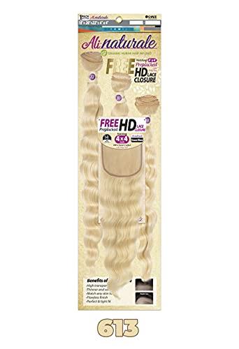 Chade Fashions Inc Chade Fashions Ali Naturale Weave Ocean Wave 18", 20", 22" + HD 4X4 Closure Human Hair Blended 1 Pack Solution - AN344O5 (OT1B/30)