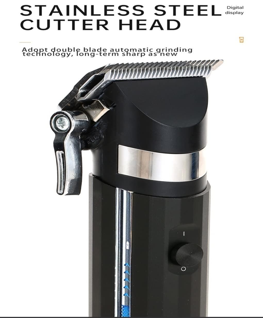 IBDRYKK IBDRYKK Pro Hair Clipper, Professional Men\'s Electric Hair Clipper Hair Salon Hair Clipper High-Power Oil Head Gradient Electric Fader, Black