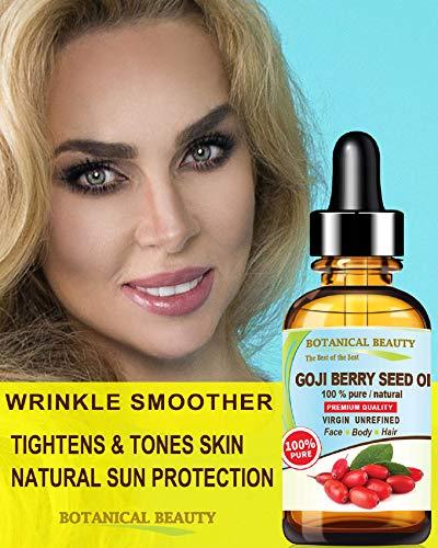 Botanical Beauty Botanical Beauty GOJI BERRY SEED OIL Lycium Barbarum Himalayan 100% Pure Natural Virgin Unrefined Cold Pressed Carrier Oil 0.5 Fl. Oz.- 15 ml for FACE, SKIN, HAIR, NAILS