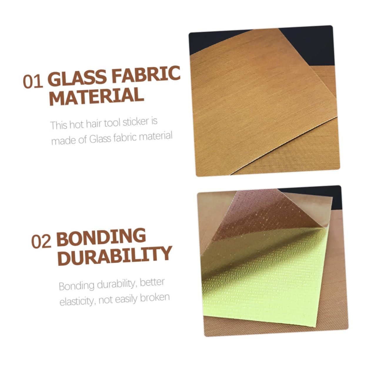 PAMINGONO PAMINGONO Curling Wand Adhesive Sticker 20 Pcs Hair Straightener Insulation Decal High Temp Sticker for Perm Stick