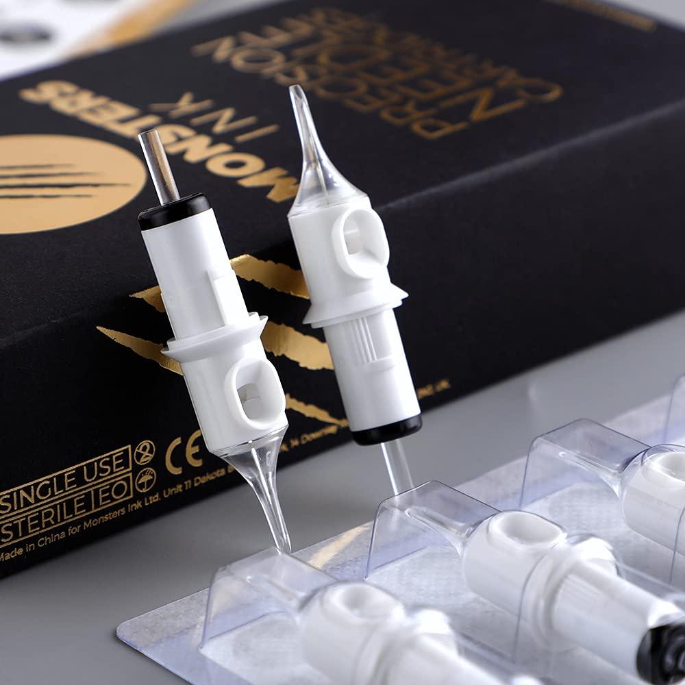 Monsters Ink Monsters Ink Tattoo Needles 14rl Tattoo Needles Cartridge for Tattoo Gun, Tattoo Pen & Tattoo Machine. Tattoo Cartridge Needles 14 Round Liner 0.30mm #10