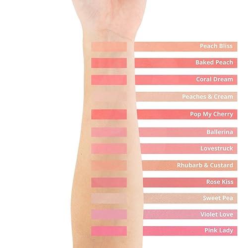 Revolution Beauty London Revolution, Blusher Reloaded, Pressed Powder Face Blusher, Highly Pigmented & Long-Lasting Formula, Rhubarb & Custard, 0.26 oz