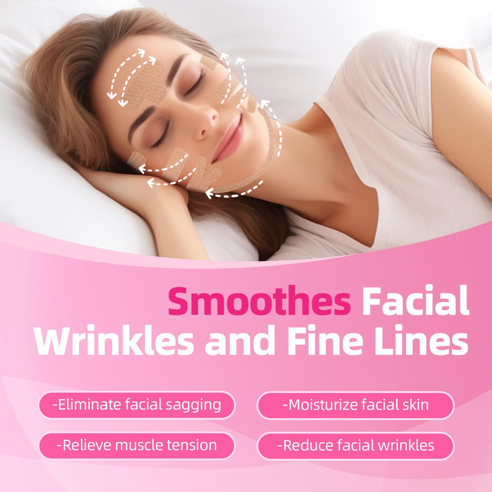 OK TAPE OK TAPE Face Lift TapeFacial Myofascial Lift Tape for Firming and Tightening Skin, Face Neck Lift Tape Anti-Wrinkle, Anti-Freeze Tape, 1 Roll 2in x 16.4ft (5cm x 5m), Beige