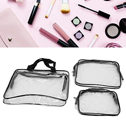Uplory Uplory Makeup Bag, Cosmetic Bag Pvc Transparent Thickness Easy To Clean Ell Structured Sturdy Zip Fastener, 3Pcs Travel Toiletry Bag For Travel Gym Bathroom Bedroom Daily Carry