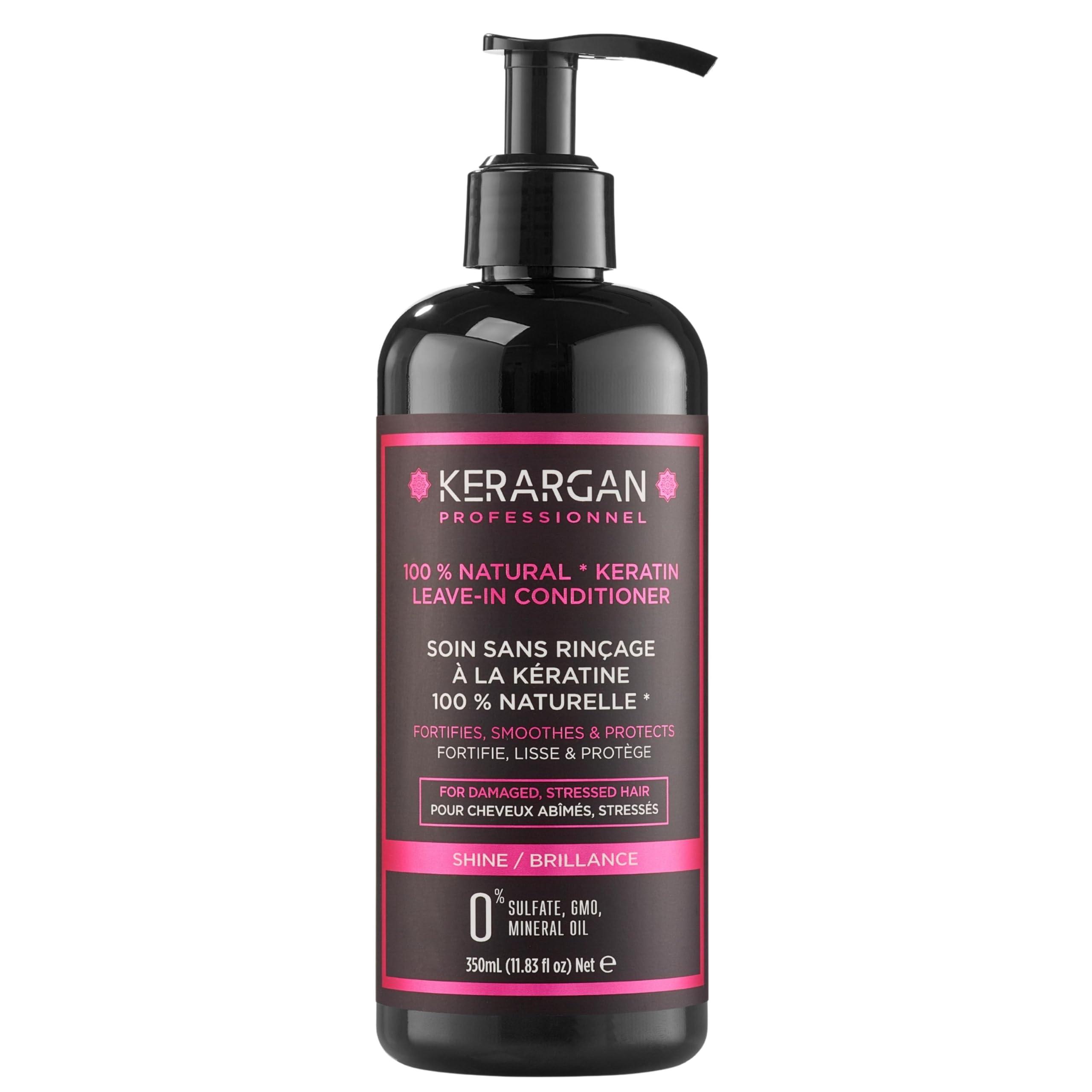 KERARGAN KERARGAN - Ultra Repairing Daily Leave-In Keratin Treatment for Stressed Hair - Protection and Shine - Aloe Vera, Argan Oil - Sulfate-Free, Non-GMO, No Mineral Oil - 11.8 Fl oz