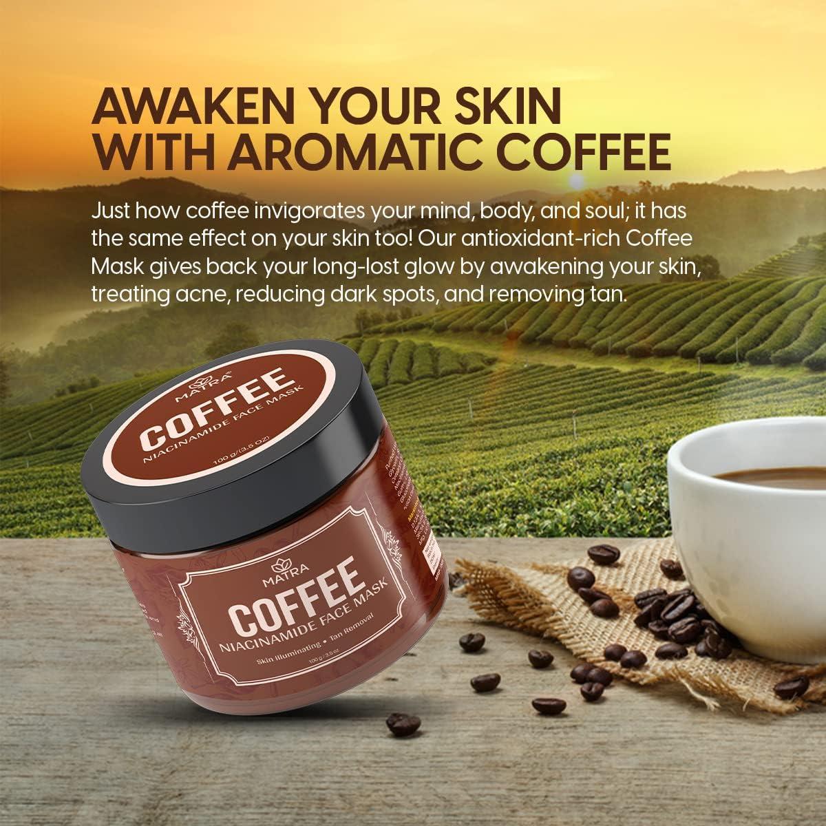 Generic Coffee Face Mask with Niacinamide for Glowing Skin, Tan Removal and Open Pores | Free Face Mask Brush | Oil Control Face Mask with Vitamin E & Aloe Vera | Exfoliating Face Mask | 100g