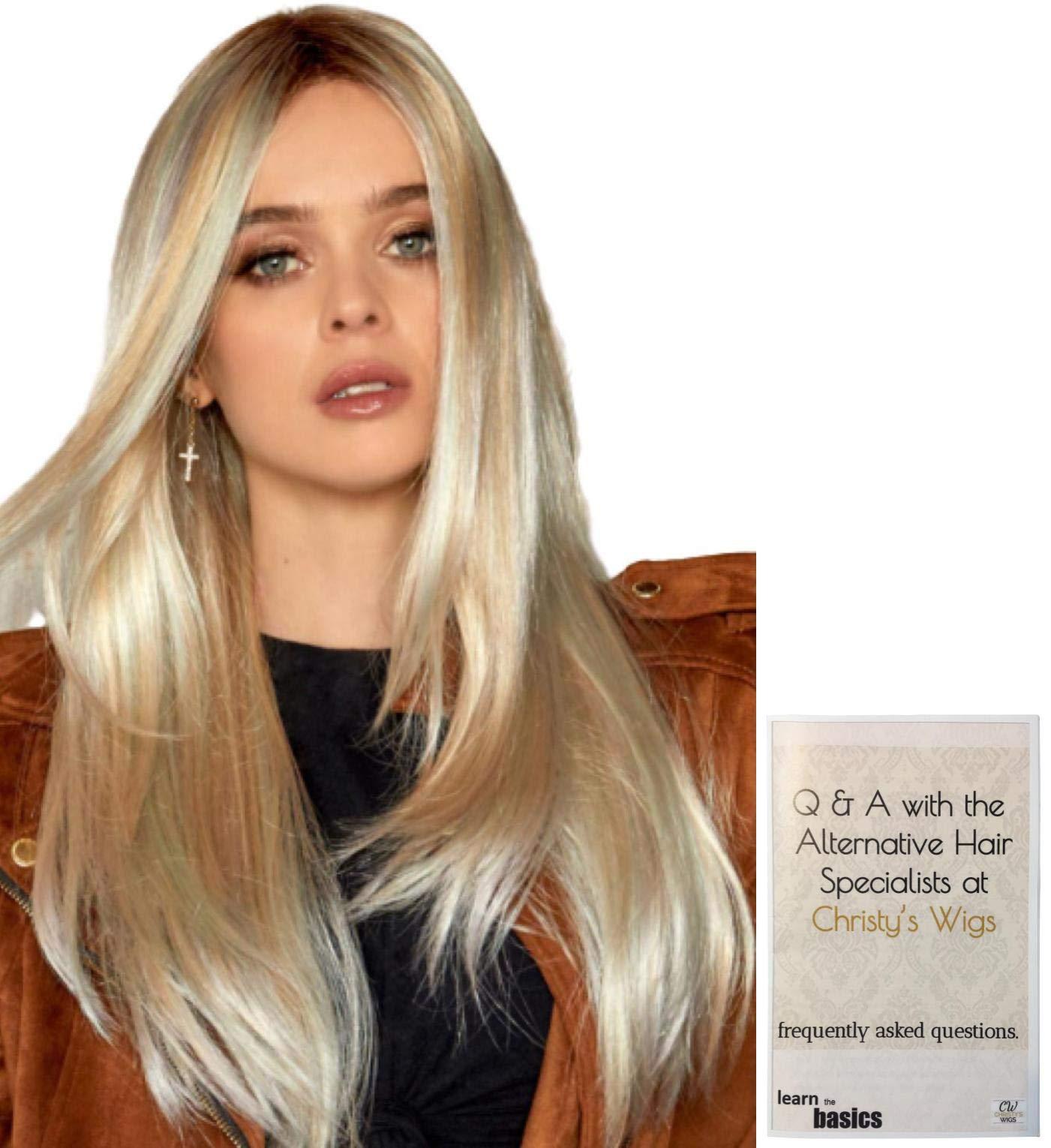 Rene of Paris & Christy's Wigs Bundle - 2 items: Lennox Wig by Rene of Paris (item#1), Christy's Wigs Q & A Booklet (item#2) - Color: Pastel Rainbow-R