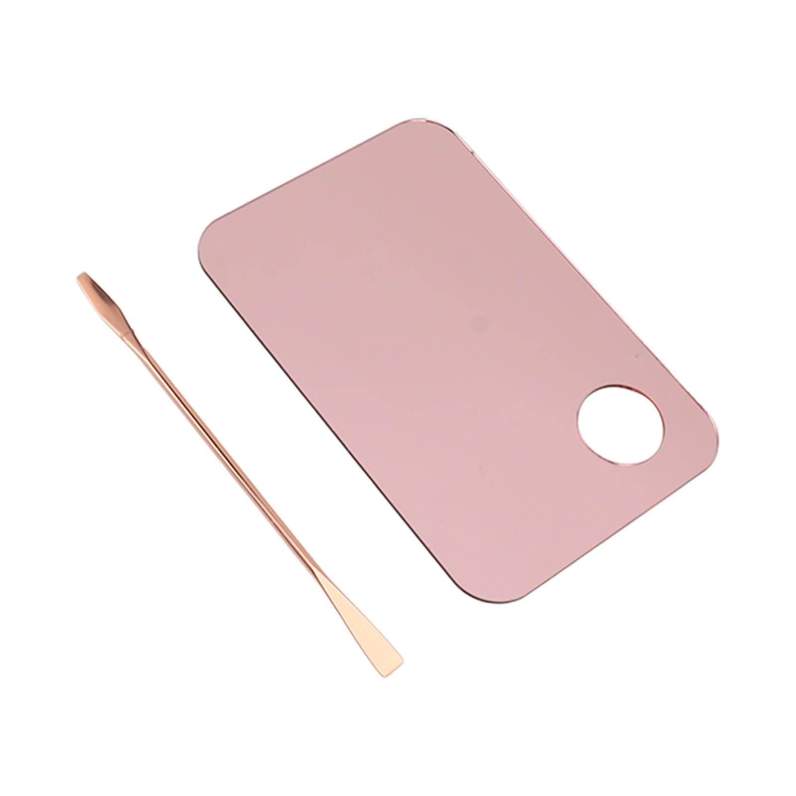 Srliya Rose Gold Mixing Tray Spatula Set Holder Plate Makeup Nail Art Palette