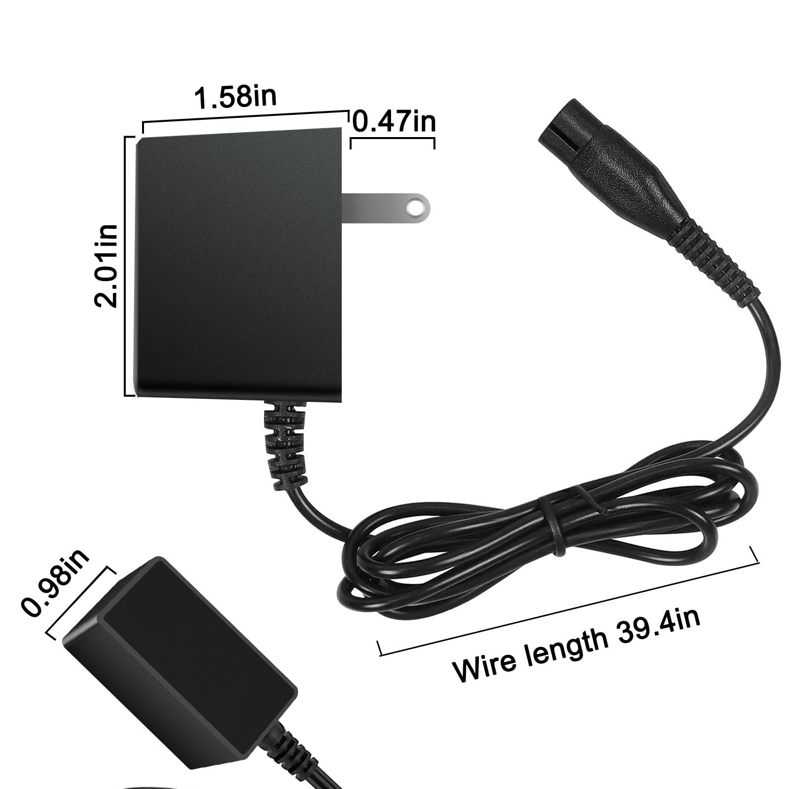 Jewaytec Charger for Philips-Norelco-HQ8505 Norelco 7000 5000 3000 9000 Series Electric Shaver Razor, Aquatec, Arcitec, Multigroom Beard Trimmer & More 15V AC Adapter Power-Supply Cord by Jewaytec