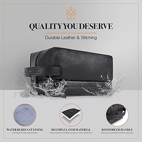 MAKE LIFE EXCLUSIVE Leather Toiletry Bag for Men, Gift For Men, Mens Travel Bag Toiletry, Leather Shaving Bag, Leather Dopp Kit for Men, Mens Leather Toiletry Bag, Mens Travel Toiletry Bag, Hygiene & Grooming Kit