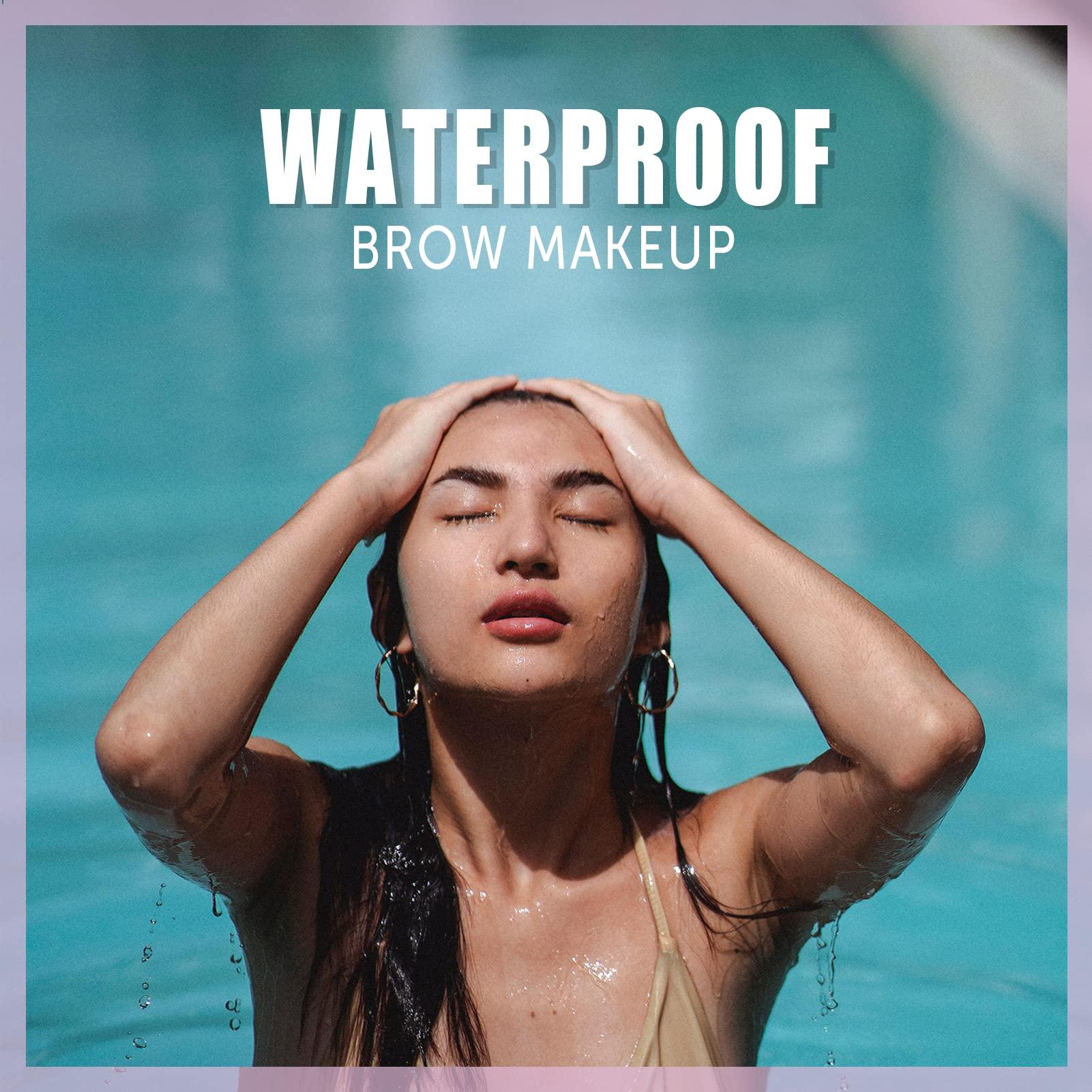 Cilrofelr Cilrofelr Eyebrow Stamp Stencil Kit, Eyebrow Stamp and Shaping Kit, Brow Trio Eyebrow Pomade Kit, One Step Brow Stamp Kit with 10 Brow Stencils, Waterproof, Long-Lasting Eyebrow Makeup, Medium Brown