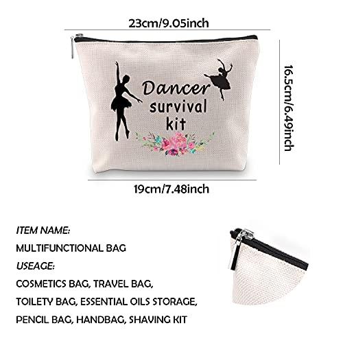 WCGXKO WCGXKO Dancer Survival Kit Dancer Gift Zipper Pouch Makeup Bag for Dance Instructor Dance Recitals and Dance Teams (Dancer Survival)
