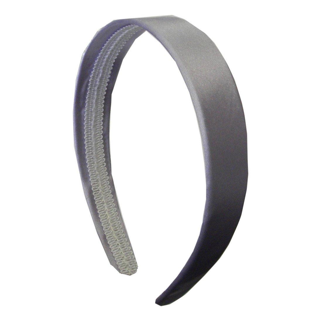 Motique Accessories Lavender 1 Inch Satin Hard Headband (Set of 12)