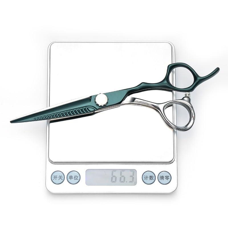 FUBUKIOF Hair Cutting Scissors, 6 Inch Professional Barber Scissors Hair Salon Professional Hair Stylist Special Tooth Scissors Flat Cut Thin Set Tool