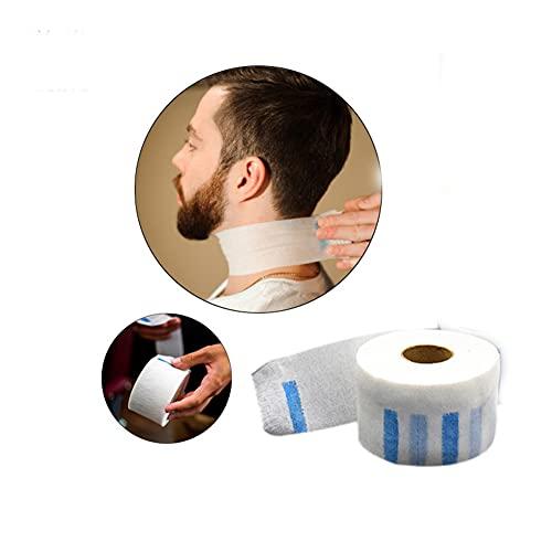 esowemsn 2 Rolls of White Barber Neck Strips Disposable and Flexible Neck Strips Hair Edge Paper for Hair Styling, Salon Cutting, Coloring, Hairdressing, Hair dye