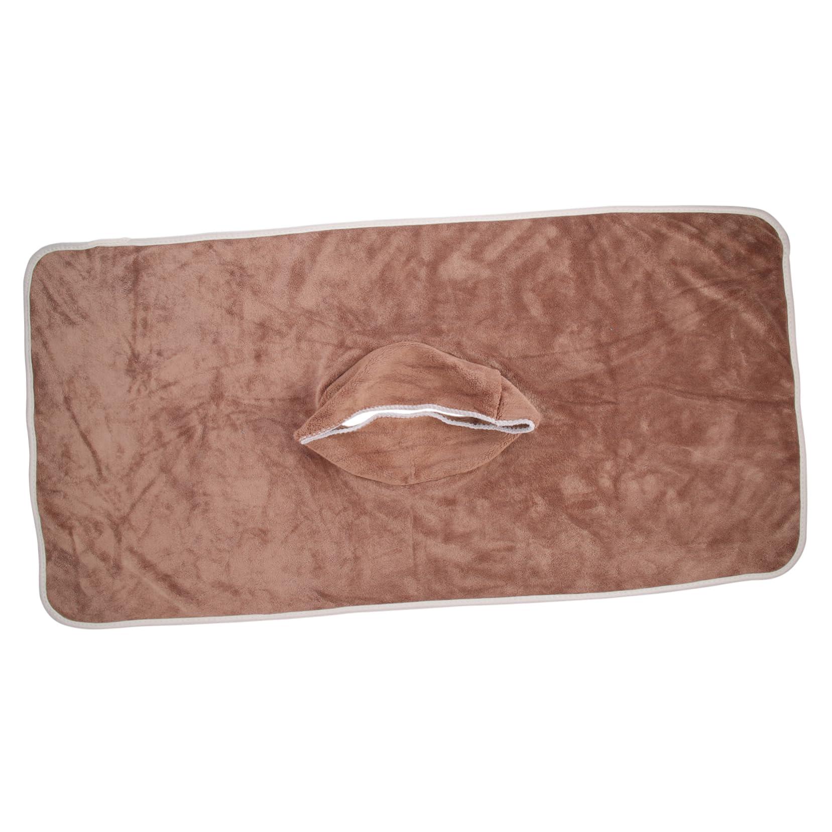 NOLITOY NOLITOY 3pcs Hole Towel Massage Table Headrest Covers Massage Face Rest Cover Beauty Spa Face Cover Massage Pillow White Towel Bassinet Polyester Beauty Salon Supplies Disposable