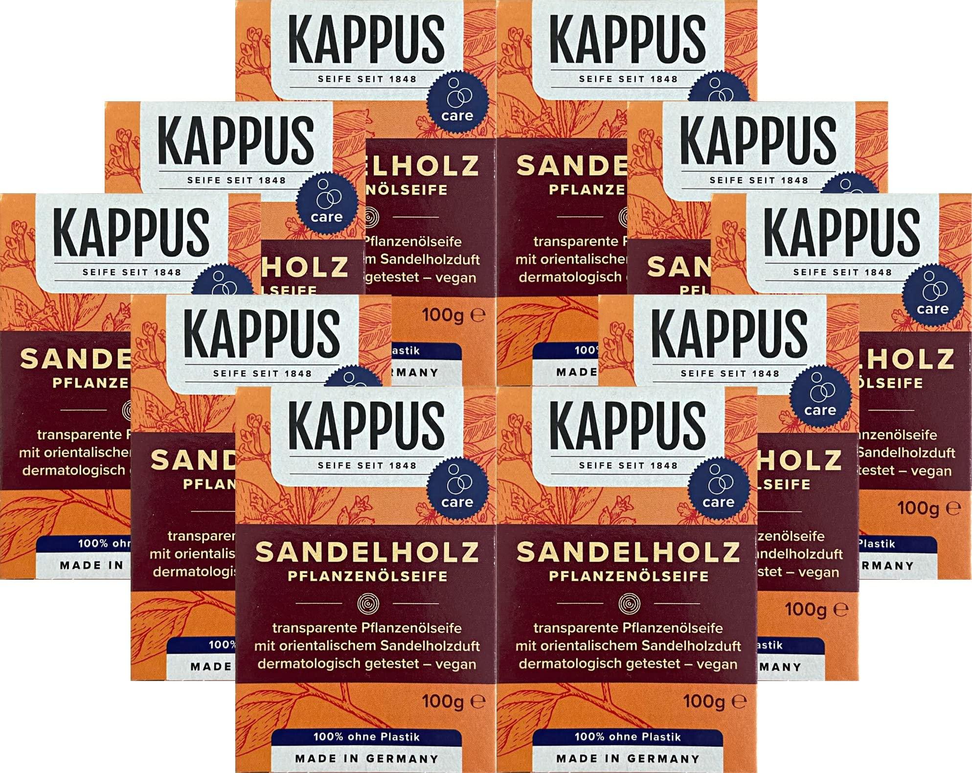 Kappus Kappus 10x100g Sandalwood Vegetable Oil Soap/Germany