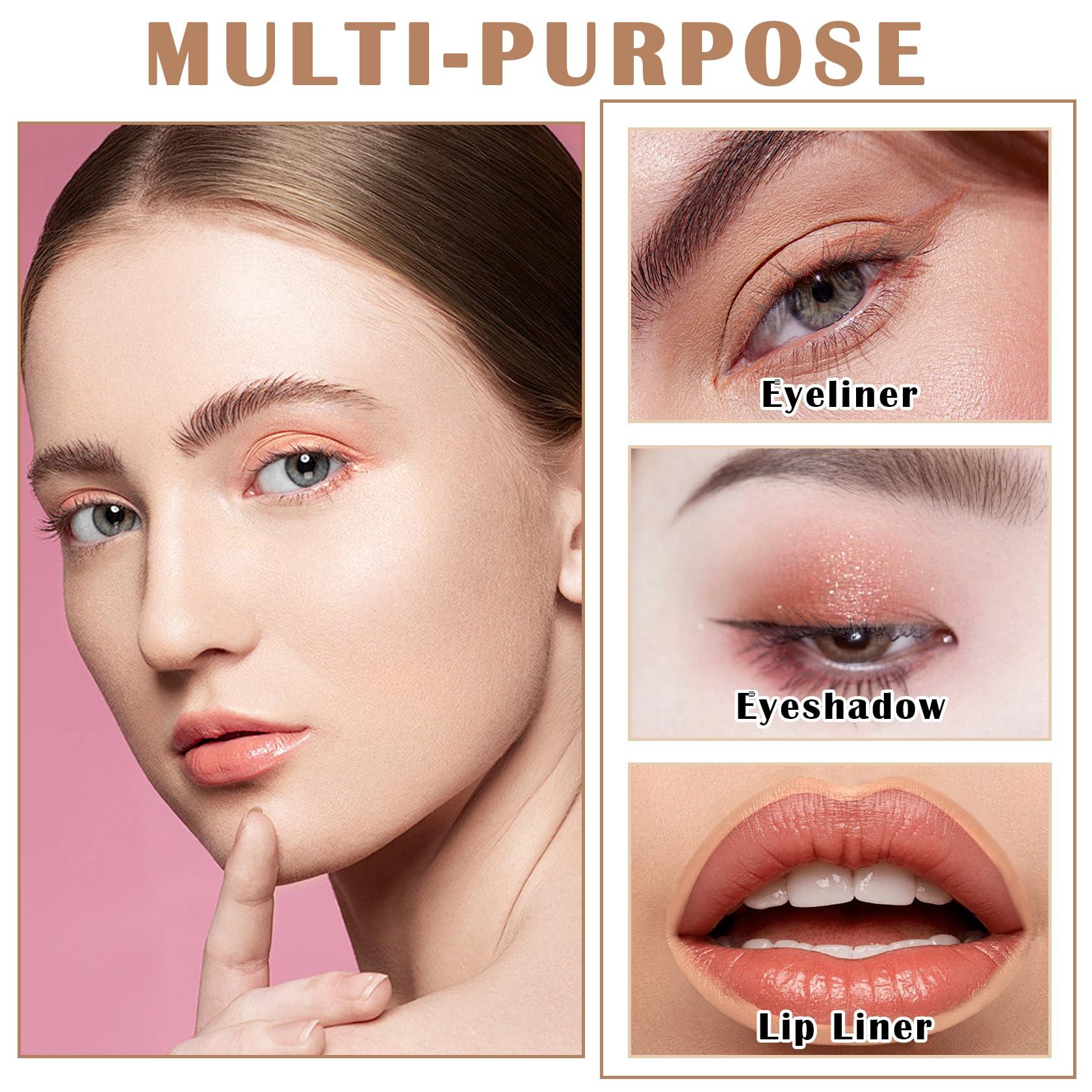 AIUEO AIUEO Nude Eyeliner 2PCS Gel Eyeliner Pencil Long-lasting Waterproof Eyeliner Smooth Eye Liner Pencils Eye Makeup,delineador de ojos contra el agua -03 Nude