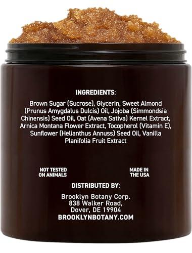 Brooklyn Botany Brooklyn Botany Brown Sugar Body Scrub - Moisturizing and Exfoliating Body, Face, Hand, Foot Scrub - Fights Acne, Fine Lines & Wrinkles, Great Gifts For Women & Men - 10 oz