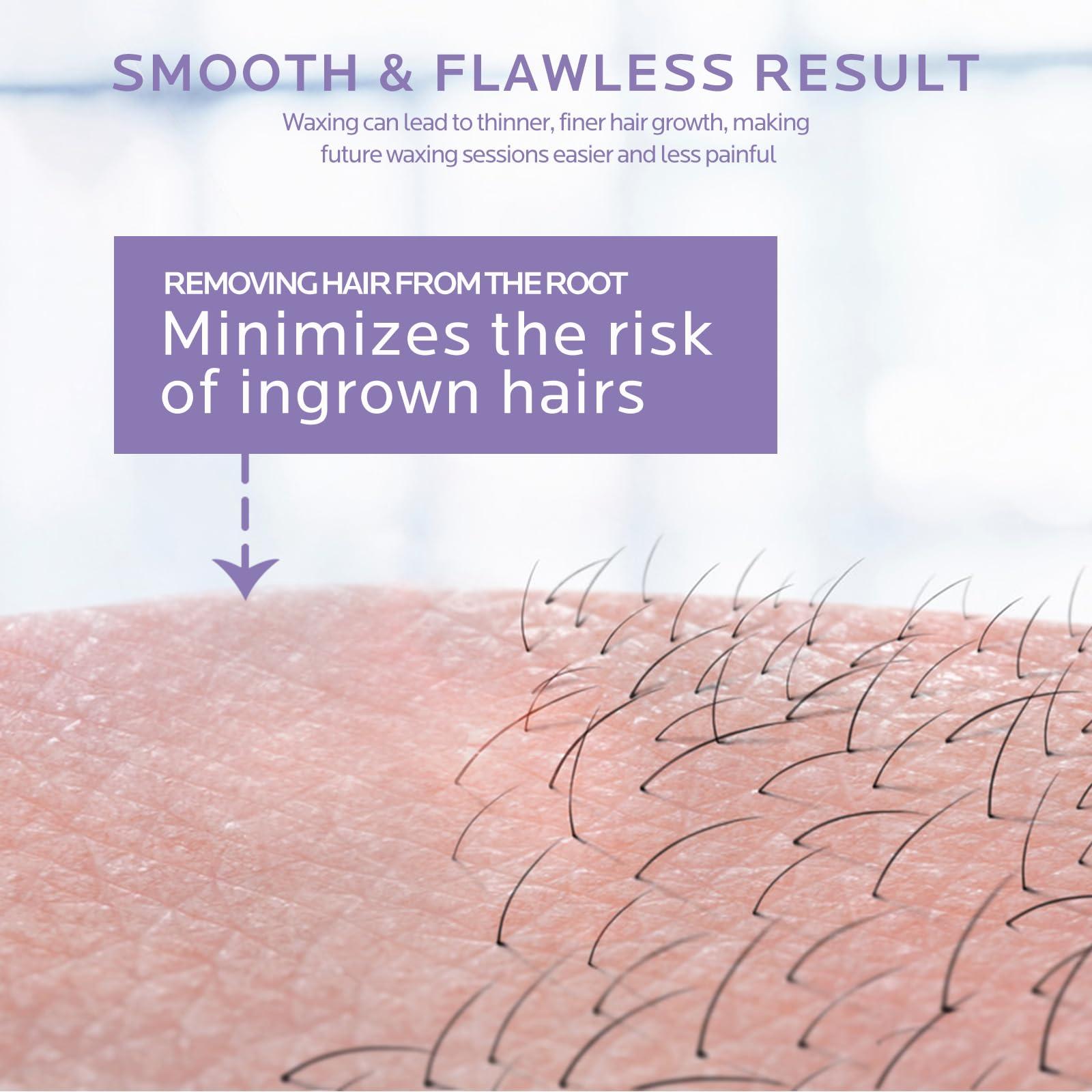 Bestienoly Home Waxing Kit for Women Men: for Sensitive Skin Brazilian Body Wax Kit for Coarse Hair Removal - with 6 Packs Hard Wax Beads 40pcs Waxing Strips a Wax Machine Nose Hair sticks