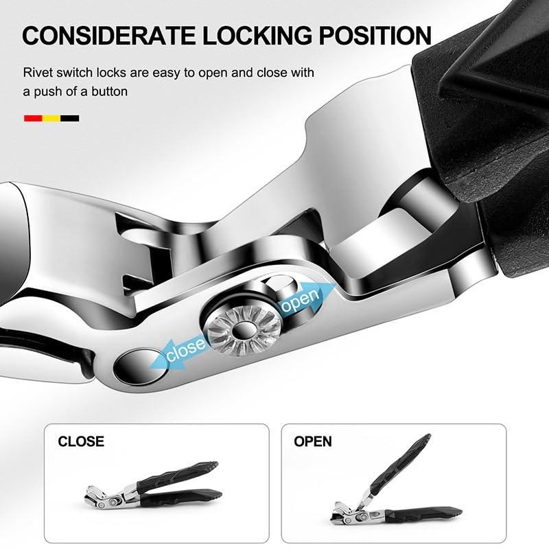 NinthAvenue Basics Ribili Clipmaster Pro Toenail Clippers, Ribili Clipmaster Pro, Ribili Clip Master Pro for Thick Nails, Ribili Clipmaster Pro Nail Clippers,Ergonomic Angled Head Thick Toenail Clipper(C)