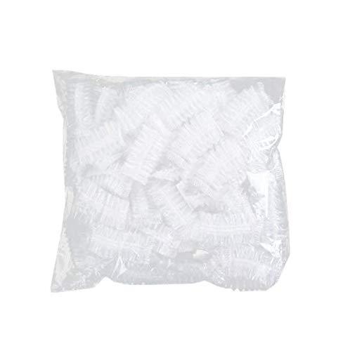 DNHCLL DNHCLL 100PCS Ear Protector Caps Disposable Elastic Clear Shower Water Ear Covers Large For Hair Dye, Shower, Bathing Ear Cover Caps,Spa Home Use Hotel and Hair Salon