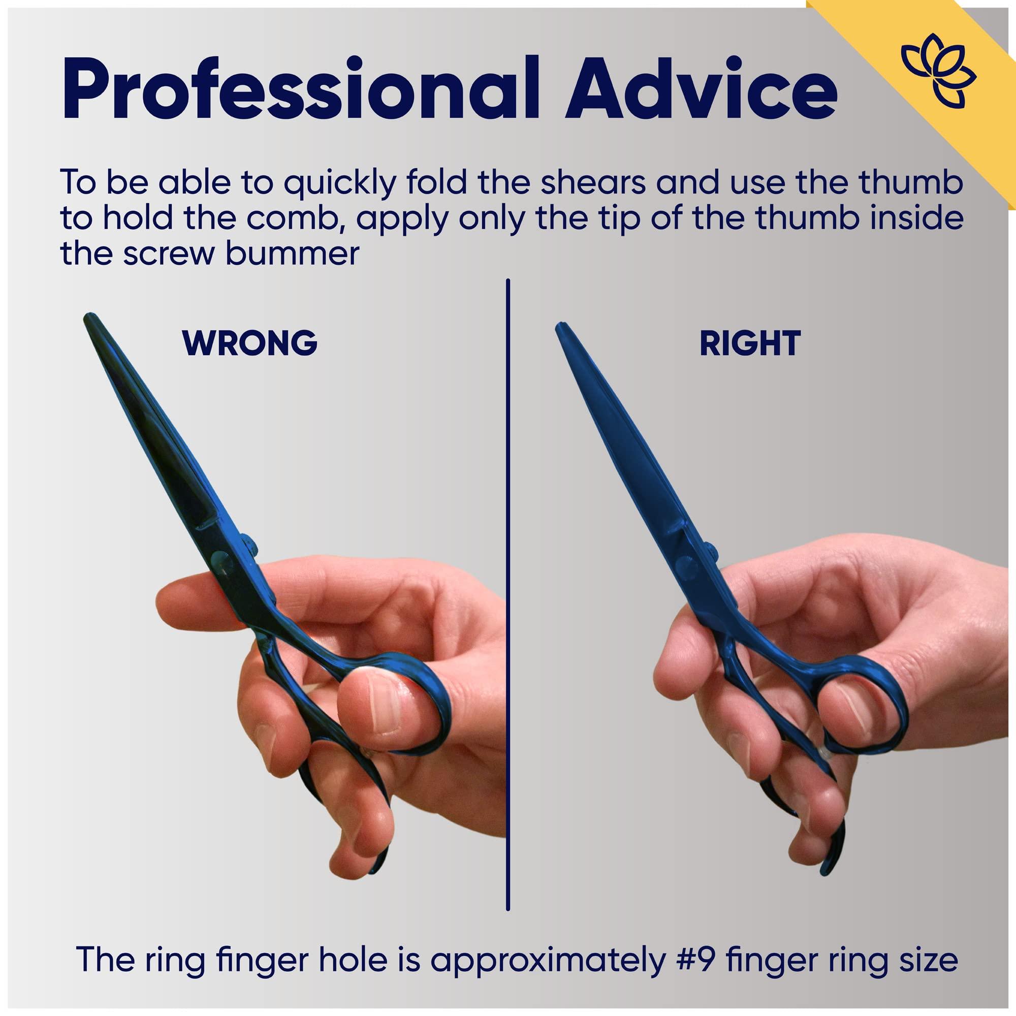 Equinox International Equinox Razor Edge Series Professional Hair Scissors - 6.5 Premium Japanese Stainless Steel Hair Cutting Scissors, Hair Shears, Hair Razors for Hair Cutting, Barber Accessories & Hair Salon Supplies