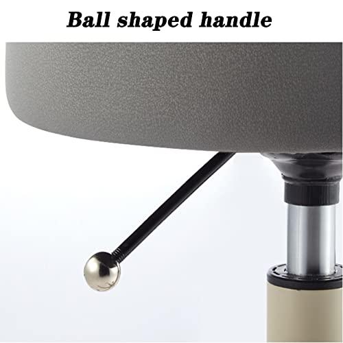 ZJXDPBF Swivel Rolling Bar Stool on Wheels, Office Study Beauty Salon Stool with Round Seat & Nylon Feet, Height Adjustable 48-60 cmr:Green