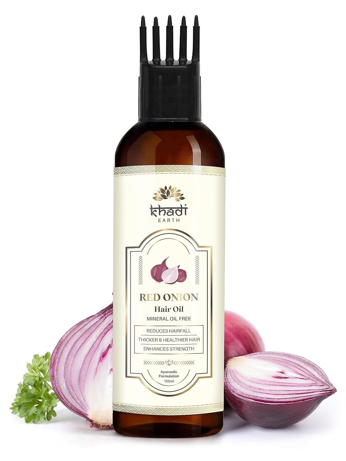 Generic Red Onion Hair Oil For Hair Growth & Hair Fall Control With Black Seed, All-natural, 100% Ayurvedic & Cold-Pressed Hair Oil For Stronger & Shiny Hair - 100ml
