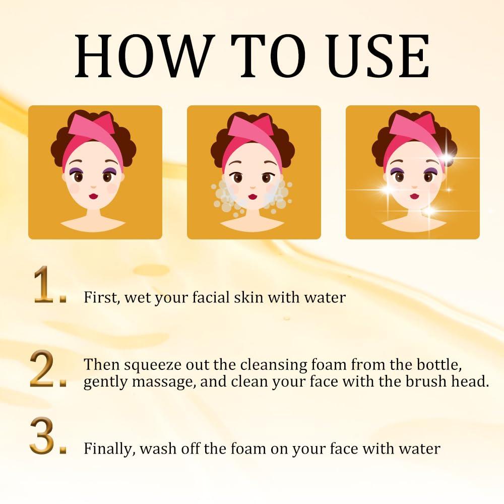 TinMeZor Turmeric Foaming Face Cleanser,Turmeric Cleanser for Face,Tumeric Face Wash,2 PCS Turmeric Facial Cleanser