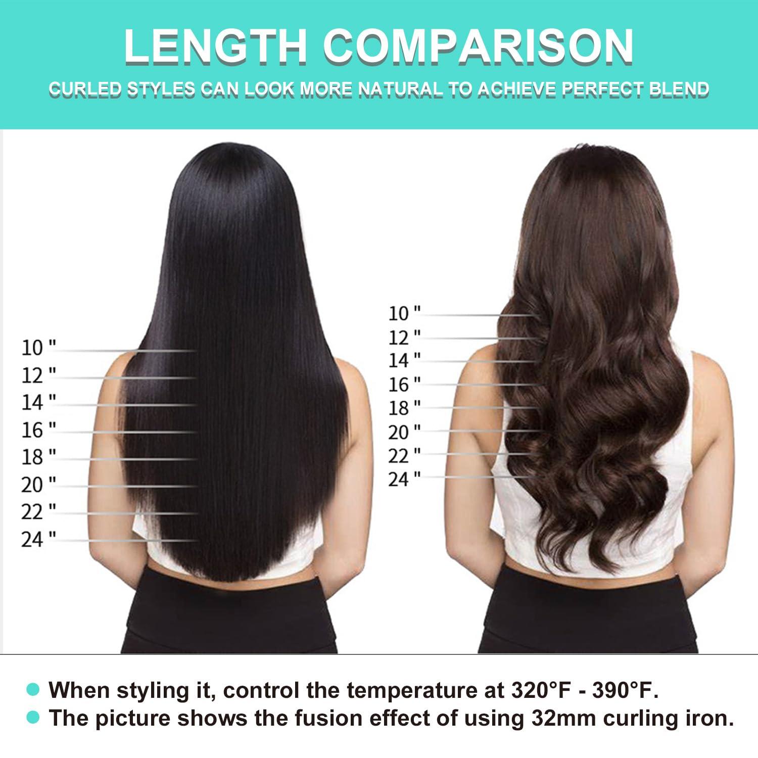 LEJDI Micro Loop Human Hair Extensions, 100 Strands 50g Fish Line Link Hairpiece Straight, Cold Fusion Microlink Hair Extensions