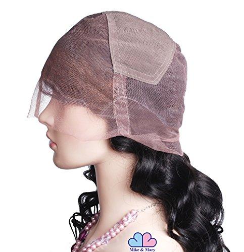 Mike & Mary Mike & Mary® Full Lace Wigs Indian Remy Human Hair Body Wave For Black Women (20inch #1B)