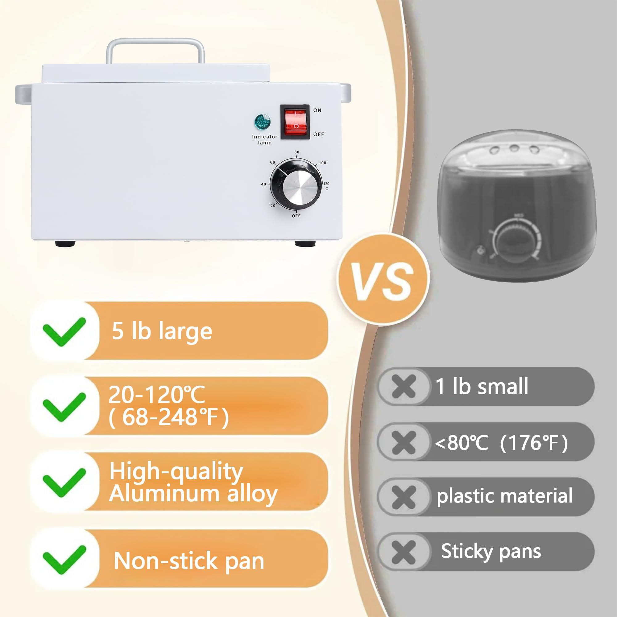 Podoy Upgrade Large Wax Warmer for Professional Hair Removal - Single Melter Heater Machine with Non-stick Pot, Facial, Body and SPA Use