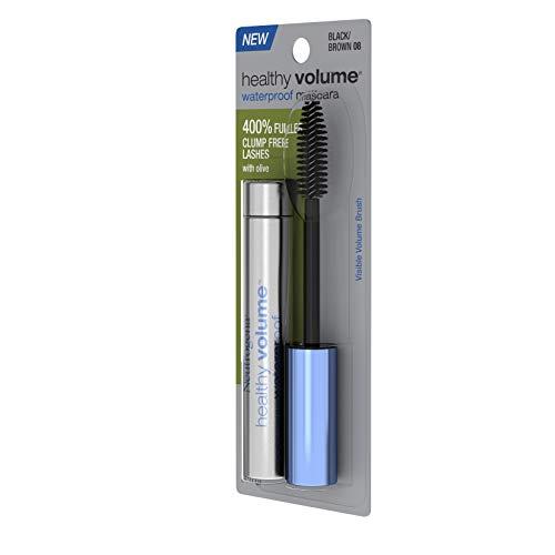 Neutrogena Neutrogena Healthy Volume Lash-Plumping Waterproof Mascara, Volumizing and Conditioning Mascara with Olive Oil to Build Fuller Lashes, Clump-, Smudge- and Flake-Free, Black/Brown 08, 0.21 oz